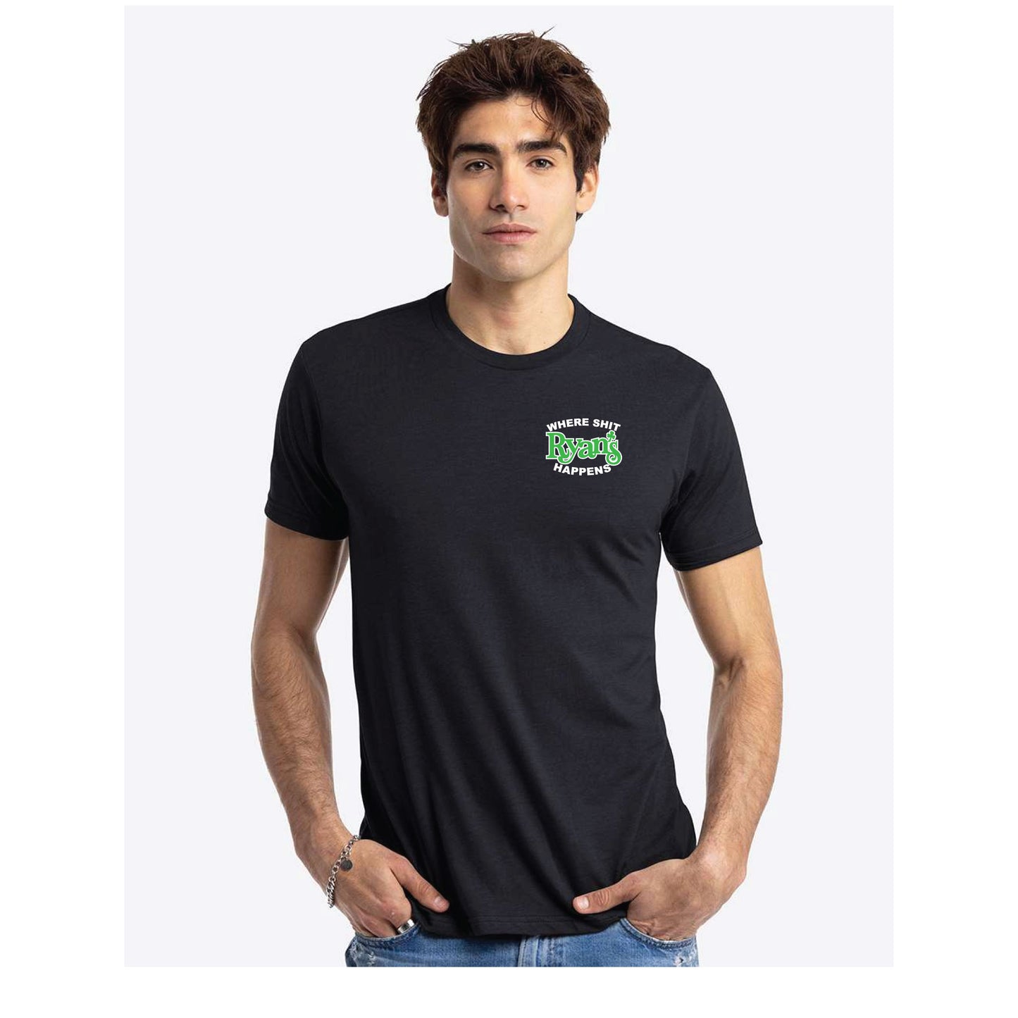 Ryan's Original PREMIUM T-Shirt White and Green Logo