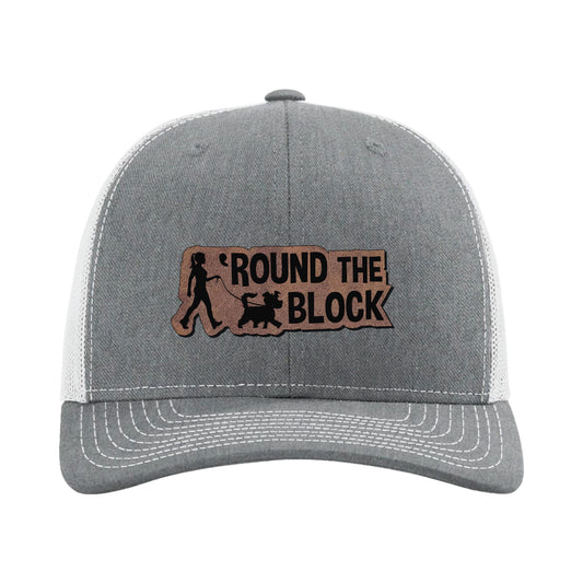 'Round The Block Leather Patch Hat