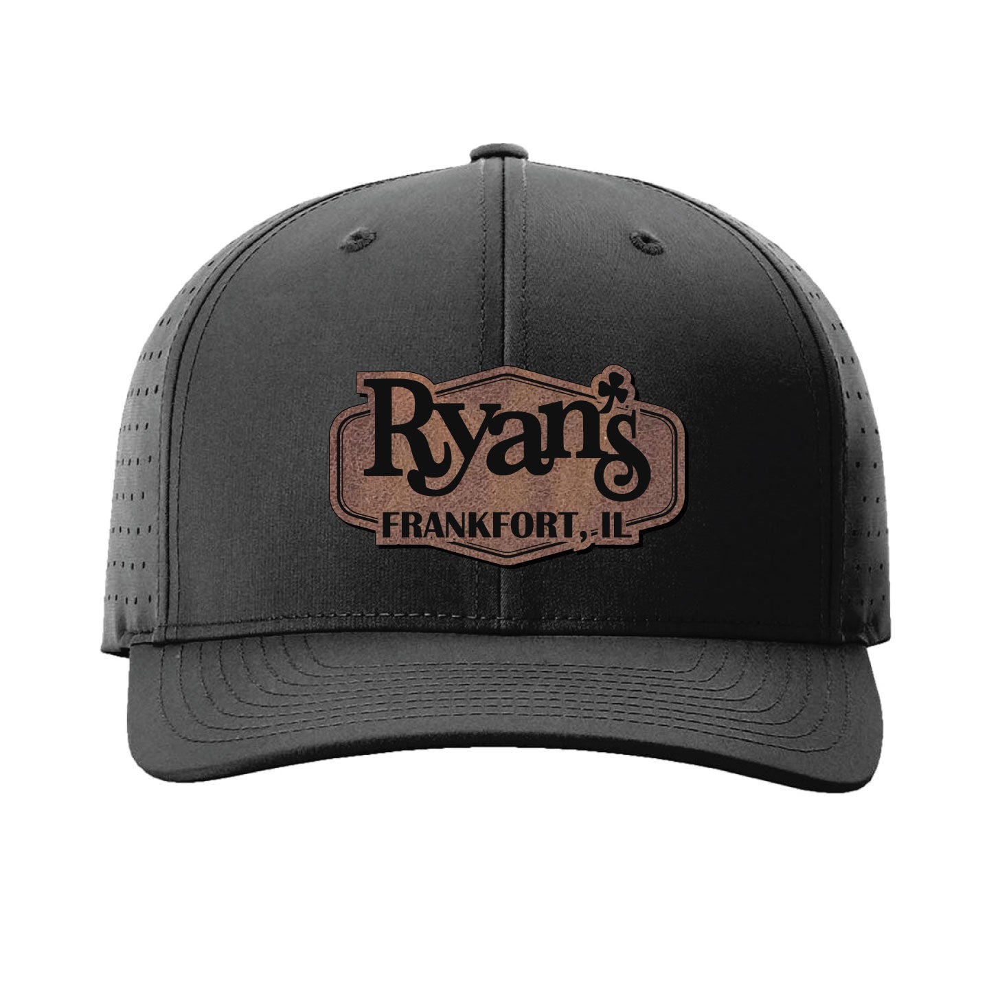 "Ryan's Frankfort" 6 Panel Black SPORT MESH HAT