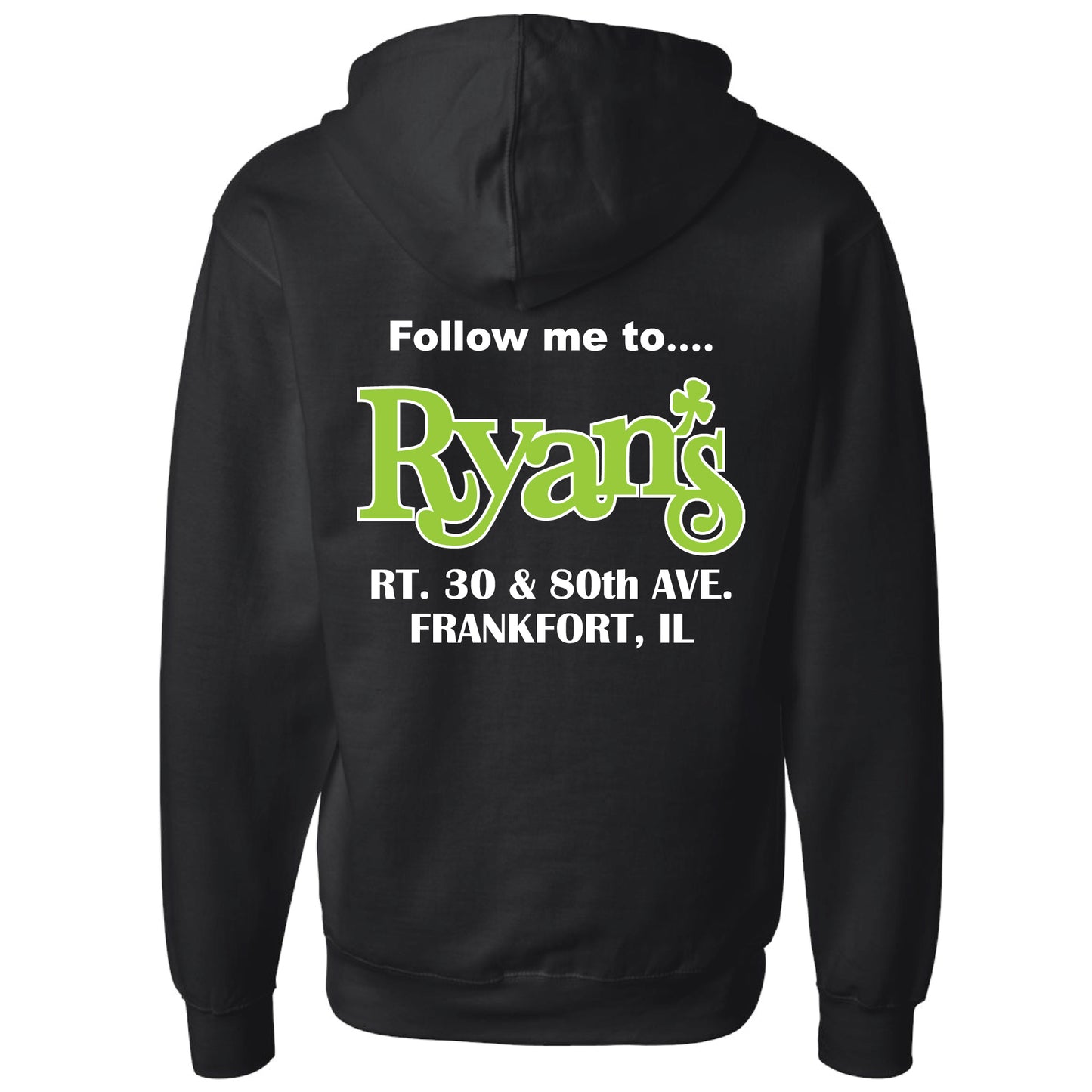 Ryan's Original Hoodie Green / White logo