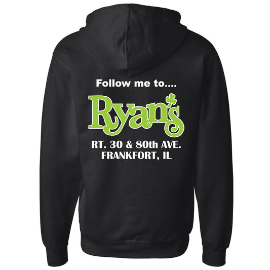 Ryan's Original Hoodie Green / White logo